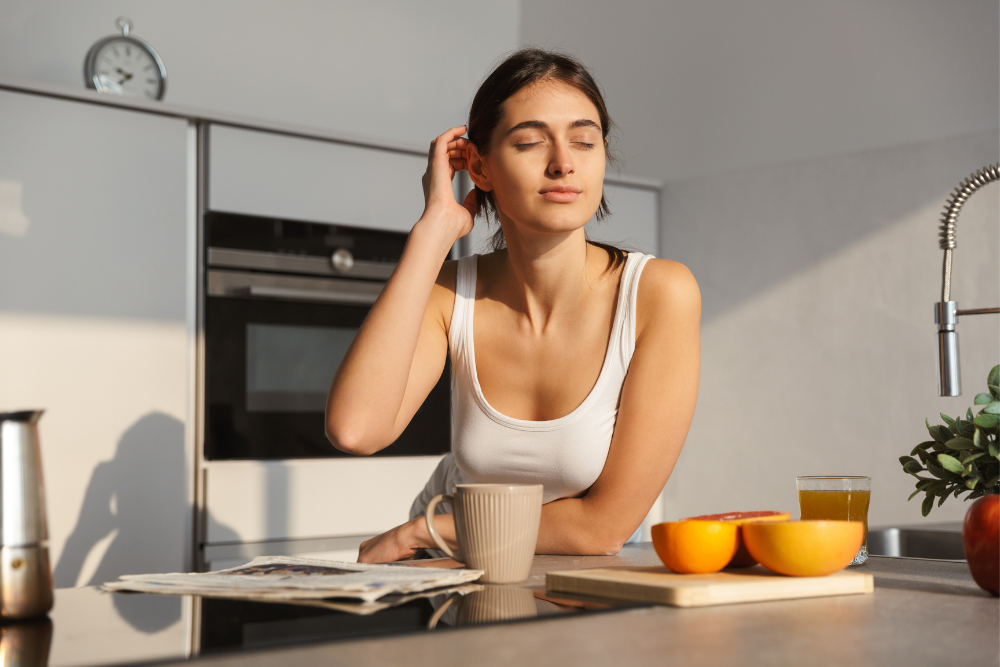 A split-screen image. On one side, a person is applying a light moisturizer in the morning sunlight. On the other side, a person is applying a richer cream in a dimly lit bathroom at night.