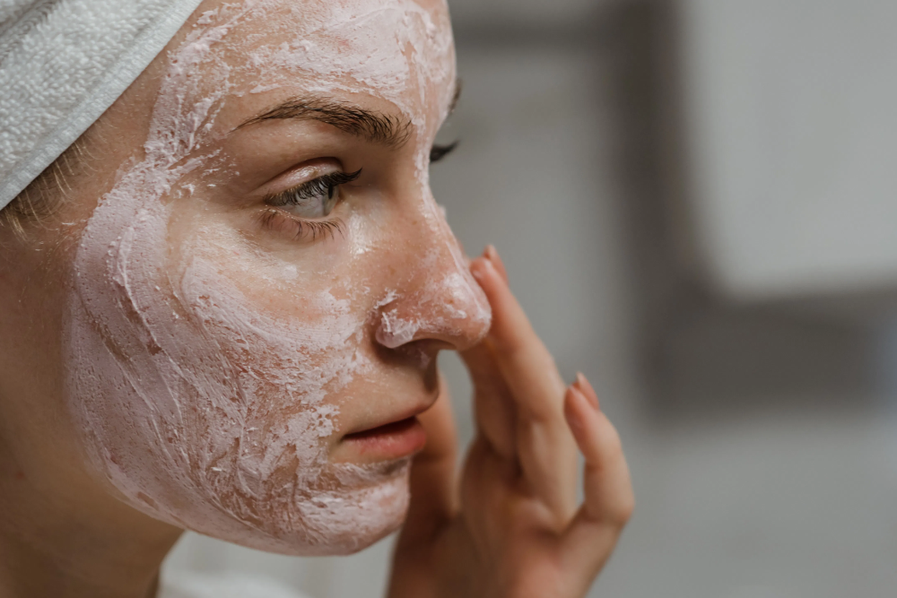 A split-screen image. On one side, a person with dull, tired-looking skin showcases common skincare mistakes (e.g., scrubbing the face, skipping sunscreen). The other side showcases a person with healthy, glowing skin following a proper skincare routine.